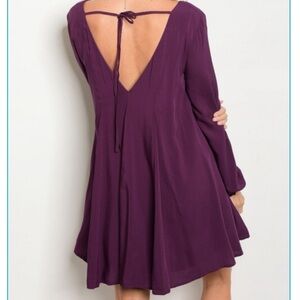 Plum dress, fully lined
